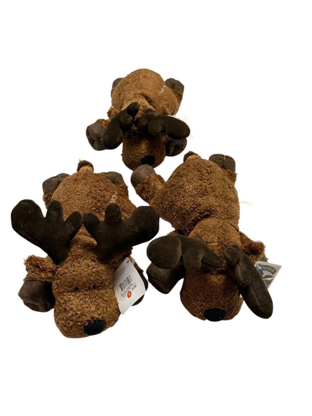 Field & Stream Moose Plush Stuffed Animals Brown Beanie Lot of 3 Tags